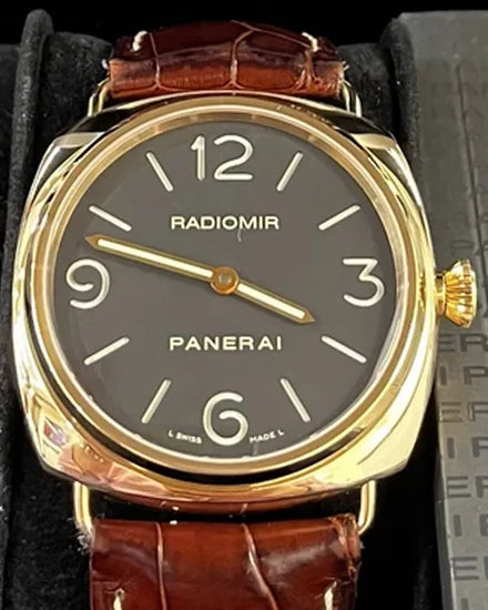 Panerai Radiomir Base 45MM Black Dial Leather Strap (PAM00231)
