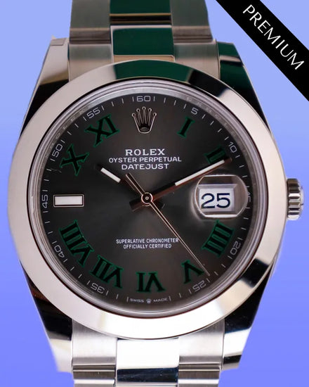 2025 Rolex Datejust "Wimbledon" 41MM Slate Dial Oyster Bracelet (126300)