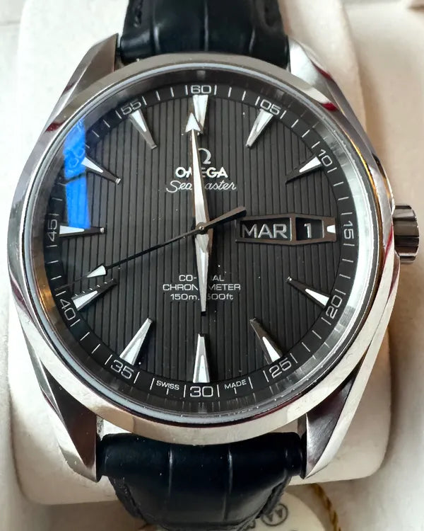 Omega Seamaster Aqua Terra 150M 43MM Grey Dial Leather Strap (231.13.43.22.06.001)