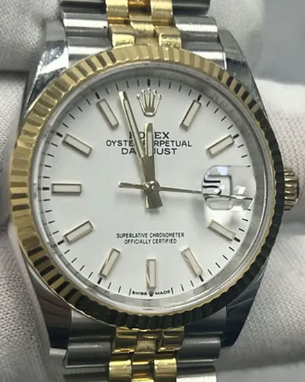 2019 Rolex Datejust 36MM White Dial Two-Tone Jubilee Bracelet (126233)