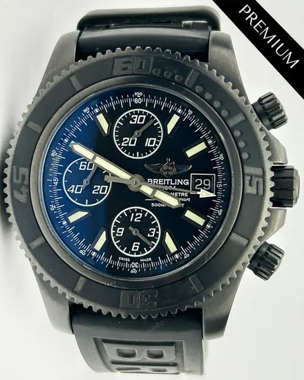 Breitling Superocean Chronograph II L.E. 44MM Black Dial Rubber Strap (M13341B7/BD11)