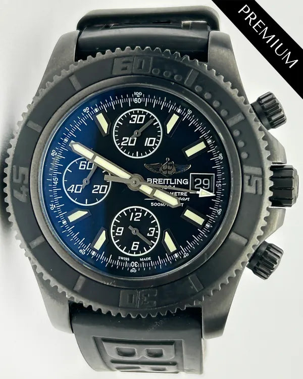 Breitling Superocean Chronograph II 44MM Black Dial Rubber Strap (M13341B7/BD11)