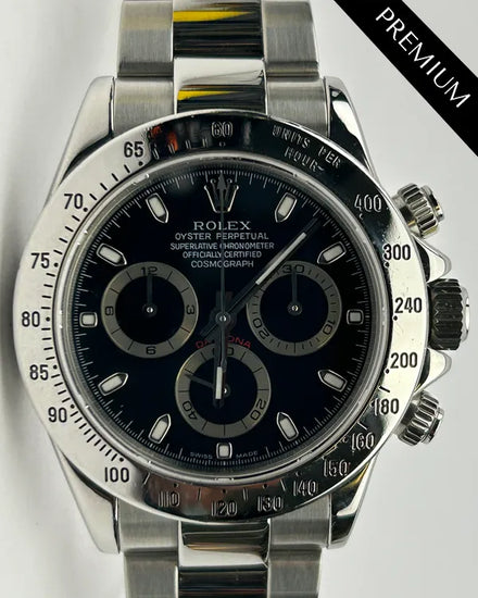 2006 (D Serial) Rolex Cosmograph Daytona 40MM Black Dial Oyster Bracelet (116520)