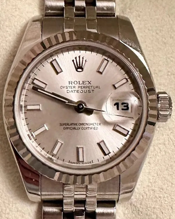 2007 Rolex Lady-Datejust 26MM Silver Dial Jubilee Bracelet (179174)