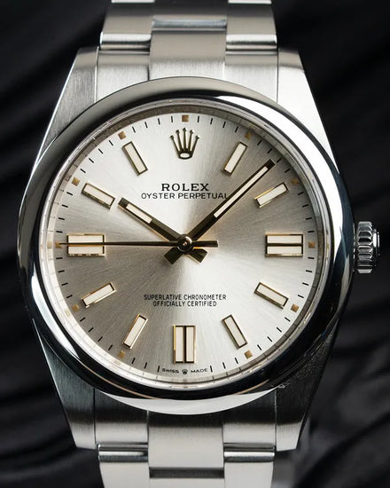 2021 Rolex Oyster Perpetual 41MM Silver Dial Oyster Bracelet (124300)