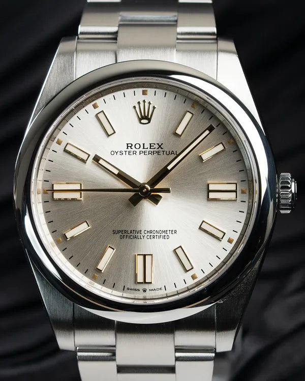 2021 Rolex Oyster Perpetual 41MM Silver Dial Oyster Bracelet (124300)