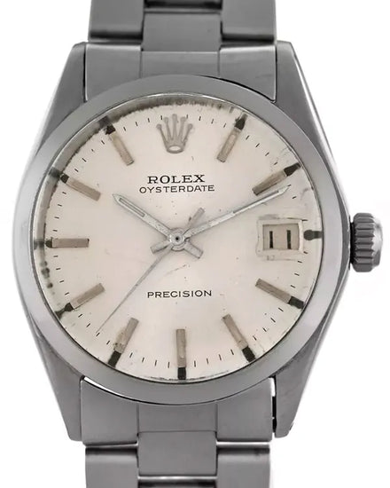 Rolex Oyster Precision 30MM Silver Dial Aftermarket Steel Bracelet (6466)