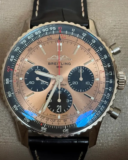 2023 Breitling Navitimer 1 B01 Chronograph 43MM Bronze Dial Leather Strap (AB0138)