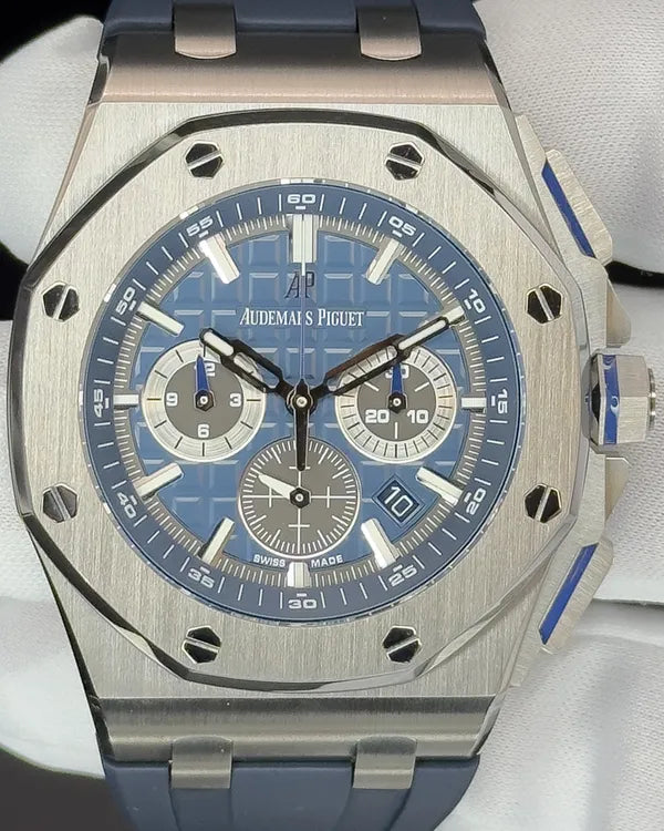 2019 Audemars Piguet Royal Oak Offshore 42MM Blue Dial Rubber Strap (26480TI.OO.A027CA.01)