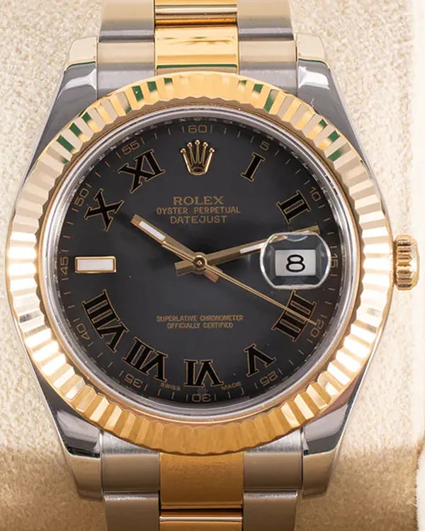 2010 (G Serial) Rolex Datejust II 41MM Black Dial Two-Tone Oyster Bracelet (116333)