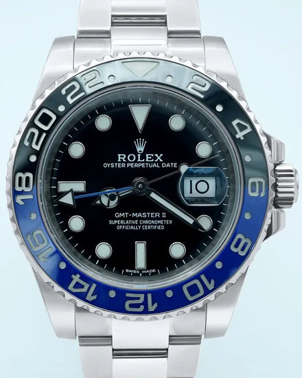 2016 Rolex GMT-Master II "Batman" 40MM Black Dial Oyster Bracelet (116710BLNR)