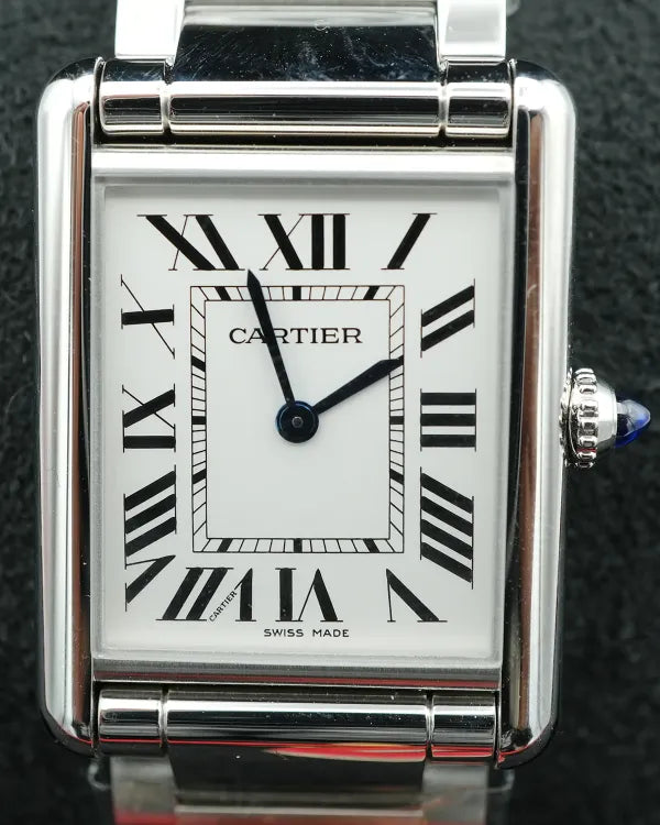 Cartier Tank Must de Cartier 33.7MM Silver Dial Steel Bracelet (WSTA0052)