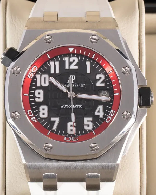 2008 Audemars Piguet Royal Oak Offshore "Scuba Boutique Red" 42MM Black Dial Rubber Strap (15701ST.OO.D002CA.03)