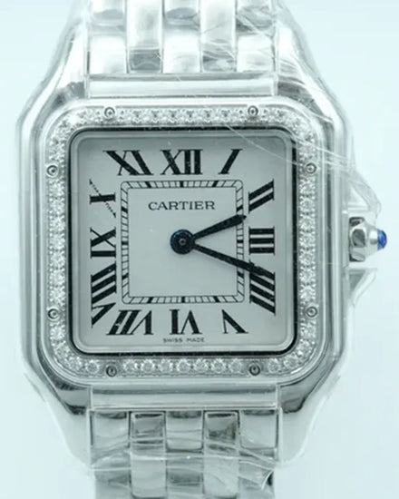 2024 Cartier Panthère De Cartier 37MM Silver Dial Steel Bracelet (W4PN0008)