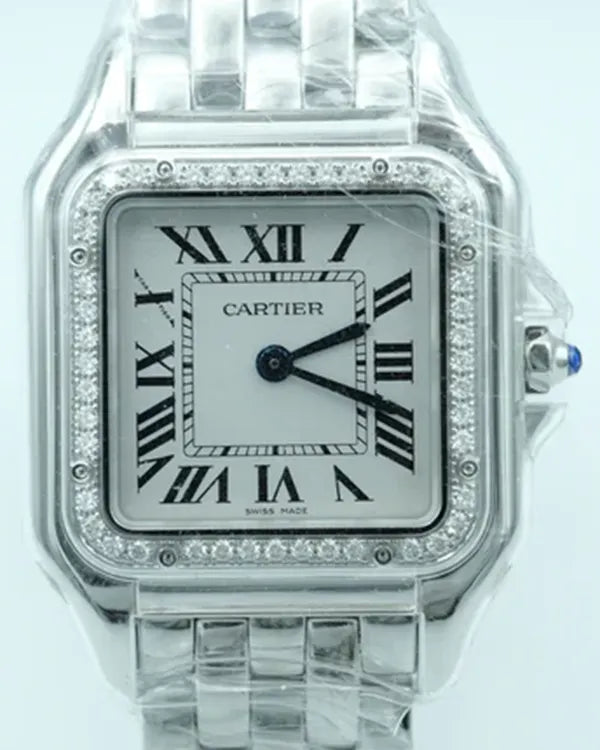 2024 Cartier Panthère De Cartier 37MM Silver Dial Steel Bracelet (W4PN0008)