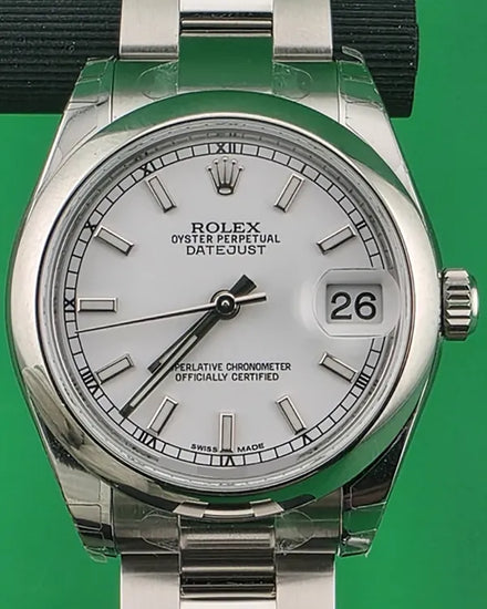 2017 Rolex Datejust 31MM White Dial Oyster Bracelet (178240)