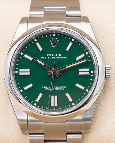 2024 Rolex Oyster Perpetual 41MM Green Dial Oyster Bracelet (124300)