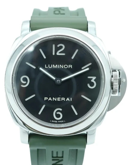 2006 Panerai Luminor Base 44MM Black Dial Rubber Strap (PAM00112)