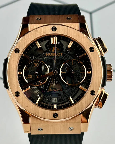 Hublot Classic Fusion Aerofusion 45MM Skeleton Dial Rubber Strap (525.OX.0180.LR)