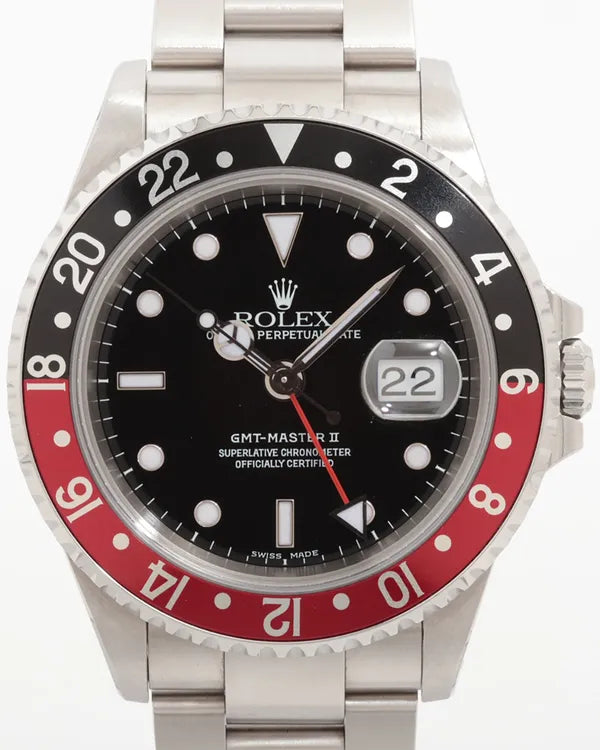 Rolex GMT-Master II "Coke" 40MM Black Dial Oyster Bracelet (16710)