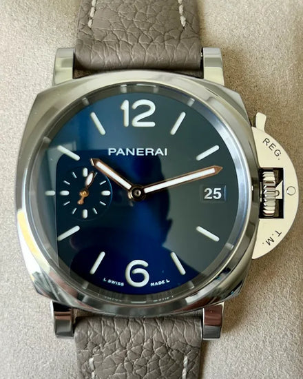 2023 Panerai Luminor Due 38MM Blue Dial Leather Strap (PAM01123)