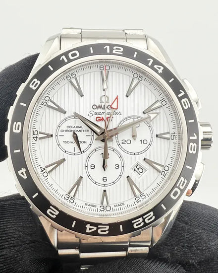 Omega Seamaster Aqua Terra Chronograph GMT 44MM White Dial Steel Bracelet (231.10.44.52.04.001)