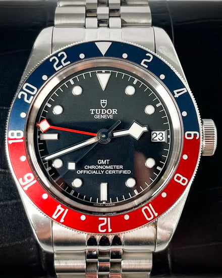 Tudor Black Bay GMT "Pepsi" 41MM Black Dial Aftermarket Steel Bracelet (79830RB)