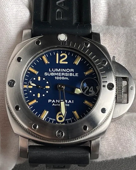 Panerai Submersible Luminor 44MM Blue Dial Rubber Strap (PAM00087)