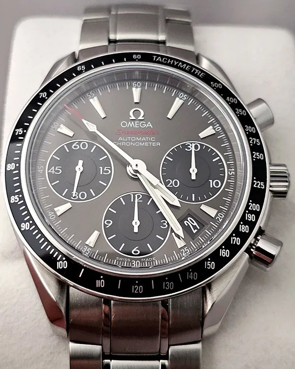 Omega Speedmaster Date 40MM Grey Dial Steel Bracelet (323.30.40.40.06.001)