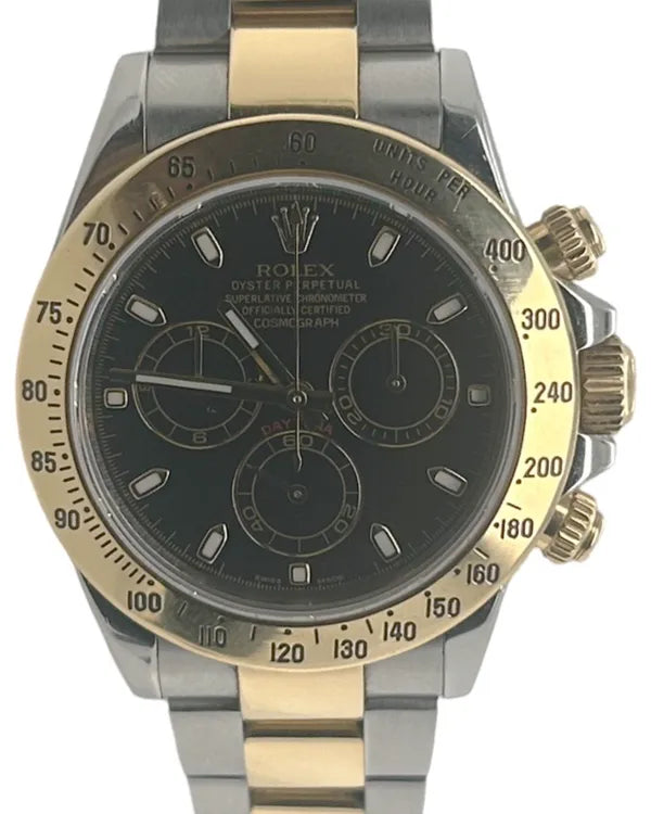 2014 Rolex Cosmograph Daytona 40MM Black Dial Two-Tone Oyster Bracelet (116523)