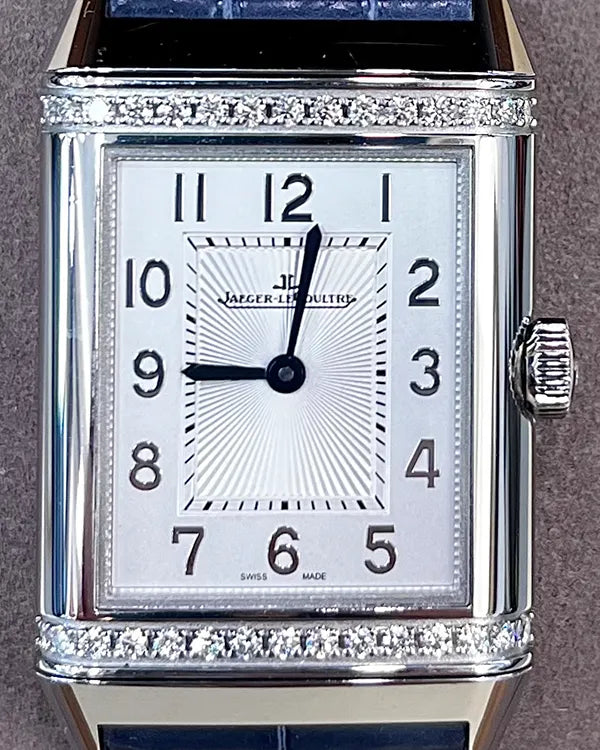 Jaeger-LeCoultre Reverso 24.5MM Silver Dial Leather Strap (212.8.76)
