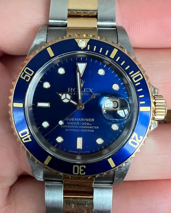 1993 (S Serial) Rolex Submariner Date "Bluesy" 40MM Blue Dial Two-Tone Oyster Bracelet (16613)