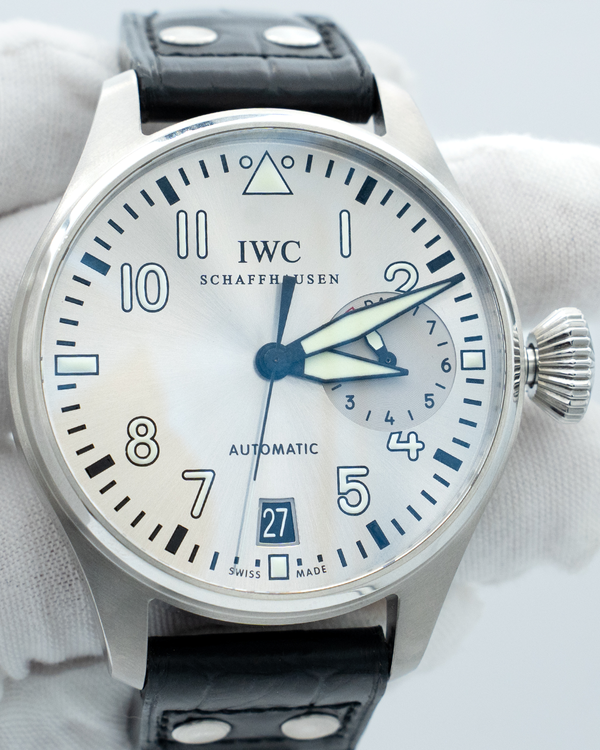 IWC Schaffhausen Pilot Big "Father" 46MM Silver Dial Leather Strap (IW500906)