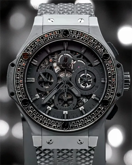 Rare Hublot Big Bang "Black Magic" 44MM Skeleton Dial Rubber Strap (311.CI.1110.RX.1100)