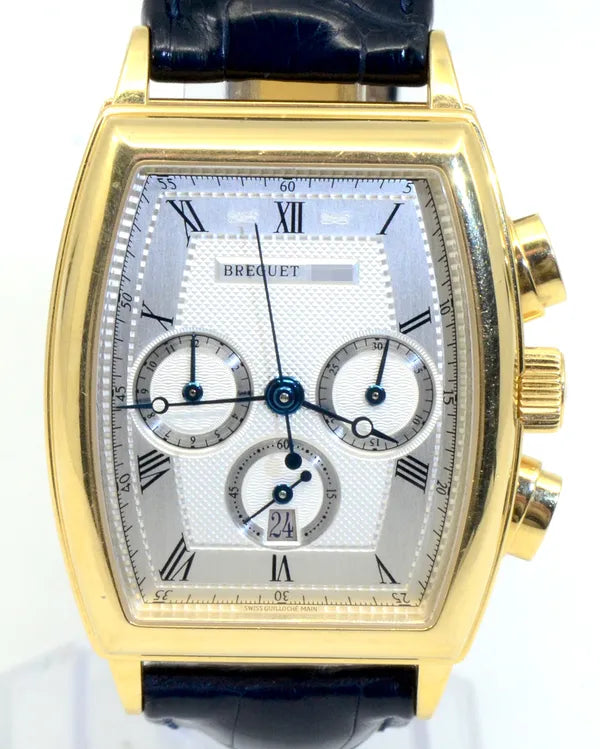 Breguet Heritage Chronograph 32.5MM Silver Dial Leather Strap (5460)