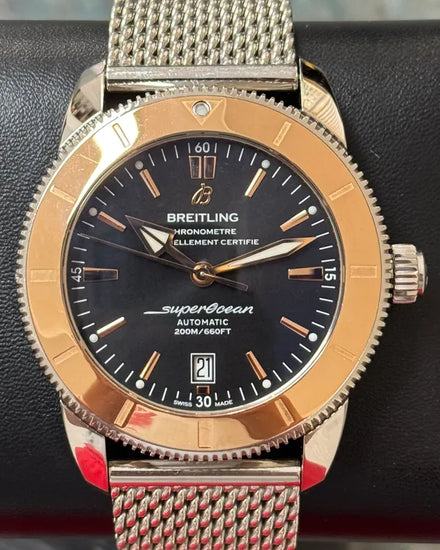 2017 Breitling Superocean Heritage II 46MM Black Dial Steel Bracelet (IB202012/BG20)