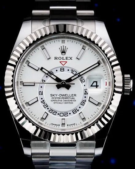 2025 Rolex Sky-Dweller 42MM White Dial Oyster Bracelet (336934)