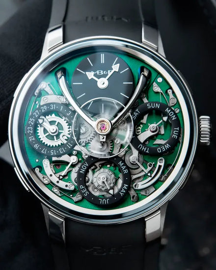 2024 MB&F LM Perpetual Evo 44MM Green Dial Rubber Strap (07.T.GU)