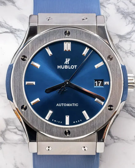 Hublot Classic Fusion 45MM Blue Dial Rubber Strap (511.NX.7170.RX)