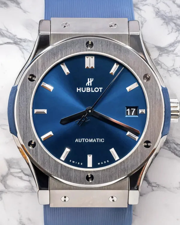 Hublot Classic Fusion 45MM Blue Dial Rubber Strap (511.NX.7170.RX)