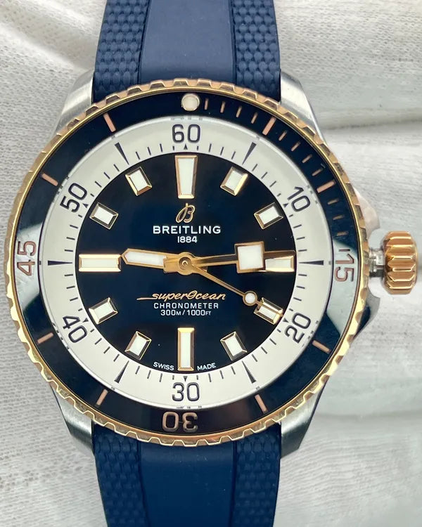 2023 Breitling Superocean 42MM Black Dial Rubber Strap (U17375211B1S1)