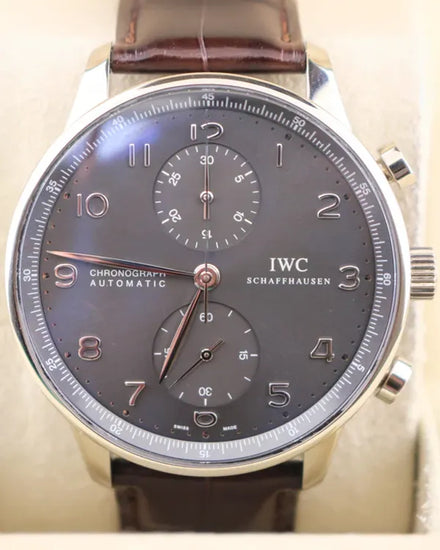 IWC Schaffhausen Portugieser 41MM Grey Dial Leather Strap (IW371431)