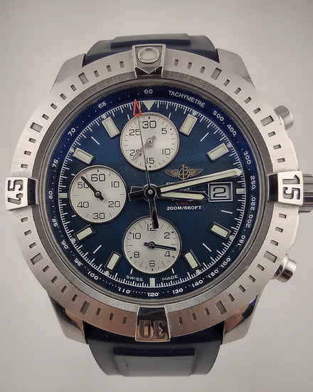 2020 Breitling Colt Chronograph 44MM Blue Dial Rubber Strap (A1338811/C914)