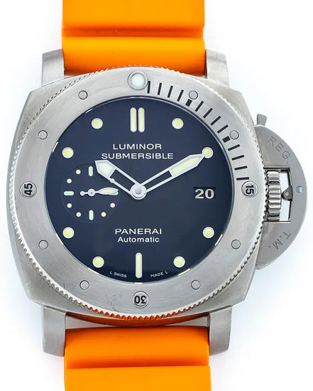 2013 Panerai Submersible Luminor 1950 3 Days 47MM Black Dial Rubber Strap (PAM00305)