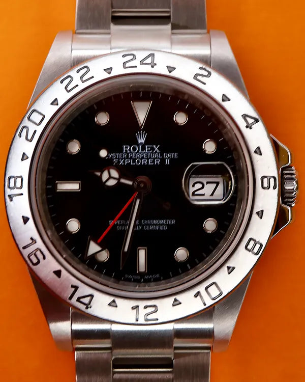 2014 Rare Rolex Explorer II 40MM Black Dial Oyster Bracelet (16570)