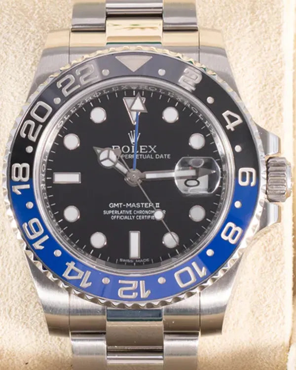 2015 Rolex GMT-Master II "Batman" 40MM Black Dial Oyster Bracelet (116710BLNR)