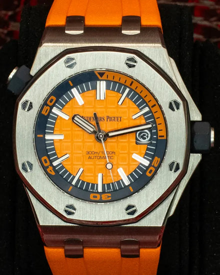 2017 Audemars Piguet Royal Oak Offshore Diver 42MM Orange Dial Rubber Strap (15710ST.OO.A070CA.01)