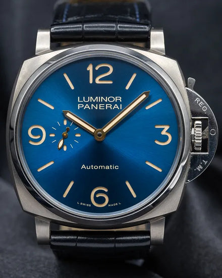 2017 Panerai Luminor Due L.E. 45MM Blue Dial Leather Strap (PAM00729)