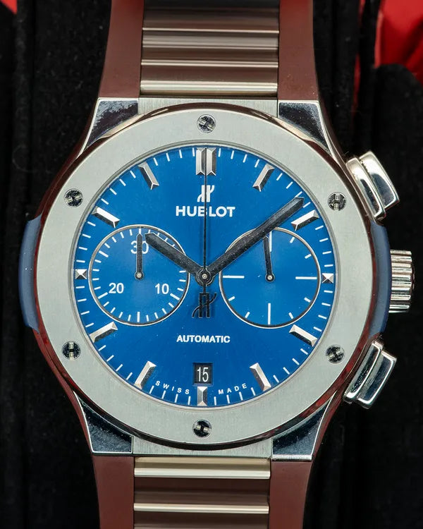 Hublot Classic Fusion Chronograph 45MM Blue Dial Titanium Bracelet (520.NX.7170.NX)