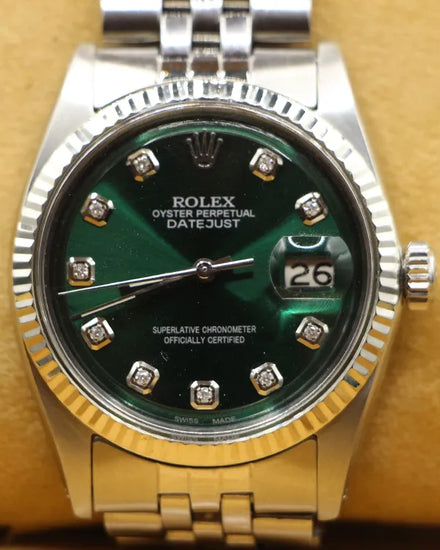 Rolex Datejust 36MM Aftermarket Green Dial Jubilee Bracelet (1601)